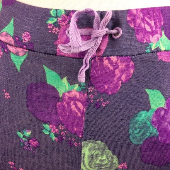 Miss Understood Women's purple floral lounge pants sleepwear Sz 10 - Picture 4 of 8